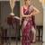 Wine silk blend zari woven woven saree
