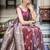 Wine silk blend zari woven woven saree