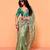 Light green chiffon sequins work embroidered saree