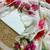 Cream silk blend floral print printed saree