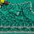 Green silk blend sequins work embroidered saree