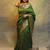 Green silk blend zari woven woven saree