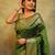 Green silk blend zari woven woven saree