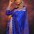 Royal blue silk blend zari woven woven saree