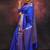 Royal blue silk blend zari woven woven saree