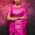Rani pink silk blend zari woven woven saree