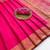 Rani pink silk blend zari woven woven saree