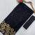 Black georgette sequins work embroidered saree