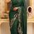 Green georgette sequins work embroidered saree