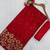 Red georgette sequins work embroidered saree
