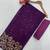 Wine georgette sequins work embroidered saree