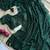 Dark green georgette sequins work embroidered saree