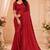Red georgette sequins work embroidered saree