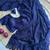 Navy blue georgette sequins work embroidered saree