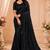 Black georgette sequins work embroidered saree