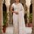 White silk blend bandhej printed saree
