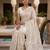 White silk blend bandhej printed saree
