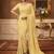 light yellow georgette sequins work embroidered saree