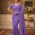 Lavender georgette sequins work embroidered saree