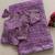 Lavender georgette sequins work embroidered saree
