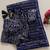 Navy blue georgette sequins work embroidered saree