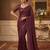 Maroon georgette sequins work embroidered saree