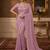 Onion pink georgette sequins work embroidered saree