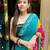 Multicolor georgette mirror work printed saree