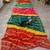 Multicolor georgette mirror work printed saree
