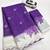Purple linen floral print printed saree