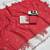 Red linen floral print printed saree