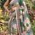 Cream silk blend cutdana work embroidered saree