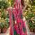 Pink silk blend cutdana work embroidered saree
