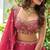 dark pink Silk Blend embroidered designer lehenga-choli