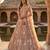 brown net embroidered traditional lehenga choli
