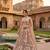 brown net embroidered traditional lehenga choli