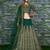 emerald silk blend embroidered traditional lehenga choli