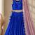 royal blue silk blend embroidered traditional lehenga choli upto 44