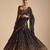 black georgette embroidered traditional lehenga choli