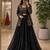 black crepe embroidered traditional lehenga choli upto 42