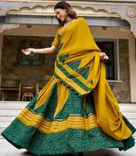 multicolor rayon printed traditional lehenga choli upto 42