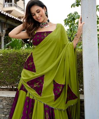 multicolor rayon printed traditional lehenga choli upto 42 3