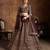maroon silk blend embroidered traditional lehenga choli