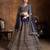navy blue silk blend embroidered traditional lehenga choli