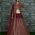 maroon silk blend embroidered traditional lehenga choli