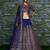 navy blue silk blend embroidered traditional lehenga choli