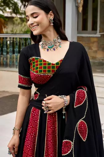 multicolor rayon printed traditional lehenga choli upto 42