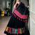 black cotton poly embroidered traditional lehenga choli upto 42