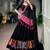 black cotton poly embroidered traditional lehenga choli upto 42