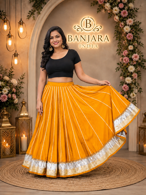 Long Flair Chaniya Skirt for Navratri & Garba  Free Size (upto 42) 2